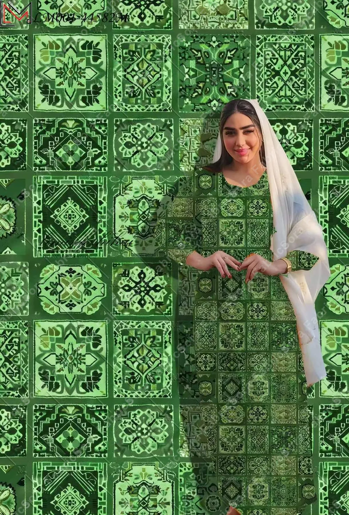 Vista em detalhe do tecido étnico africano e geométrico