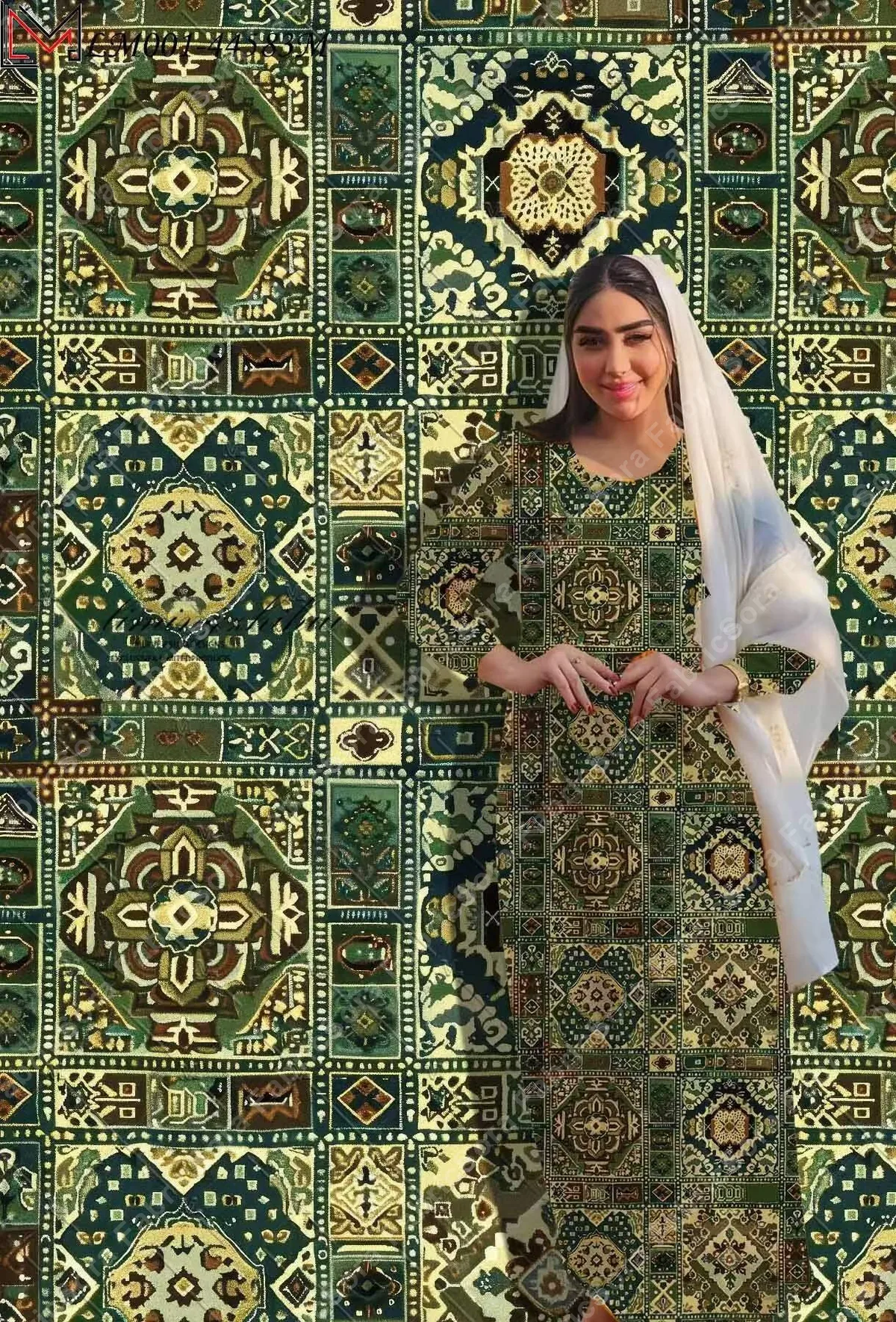 Close-up do rolo de tecido africano geométrico no atacado