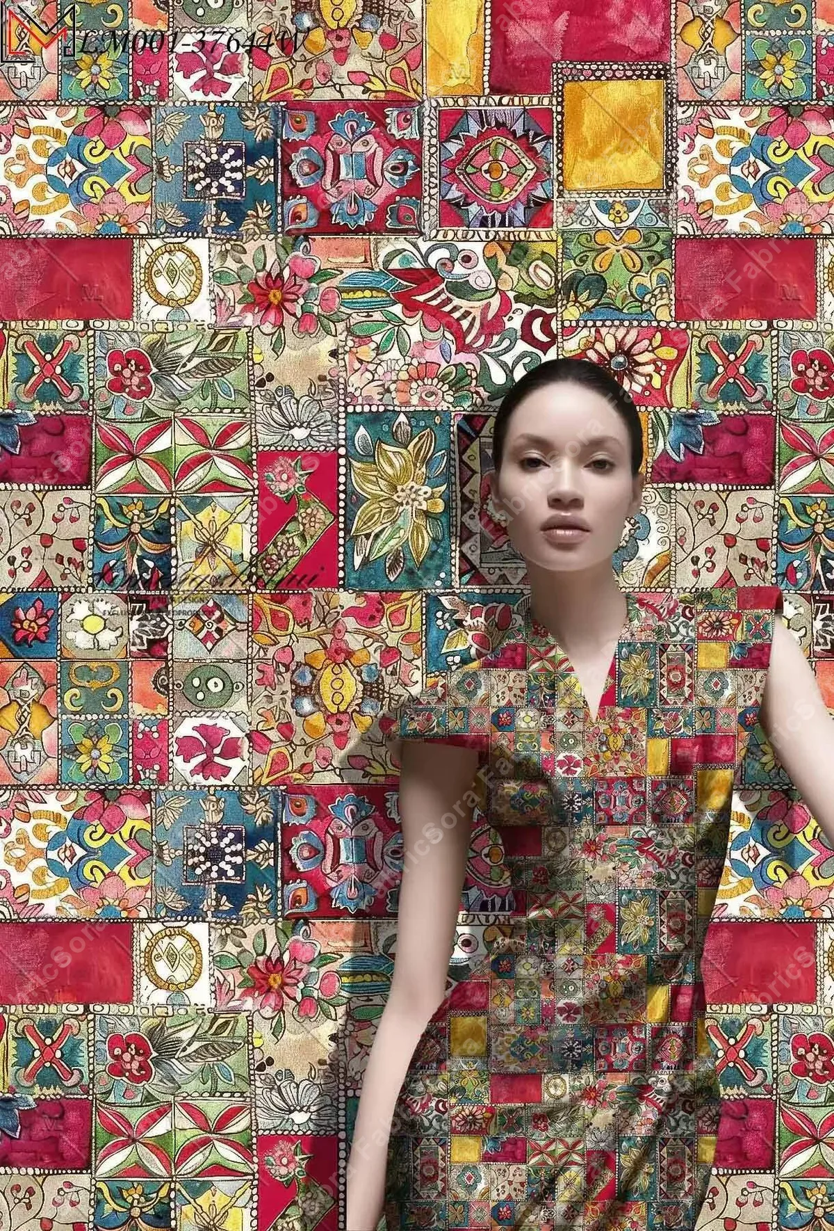 Detalhe têxtil africano geométrico em atacado em volume