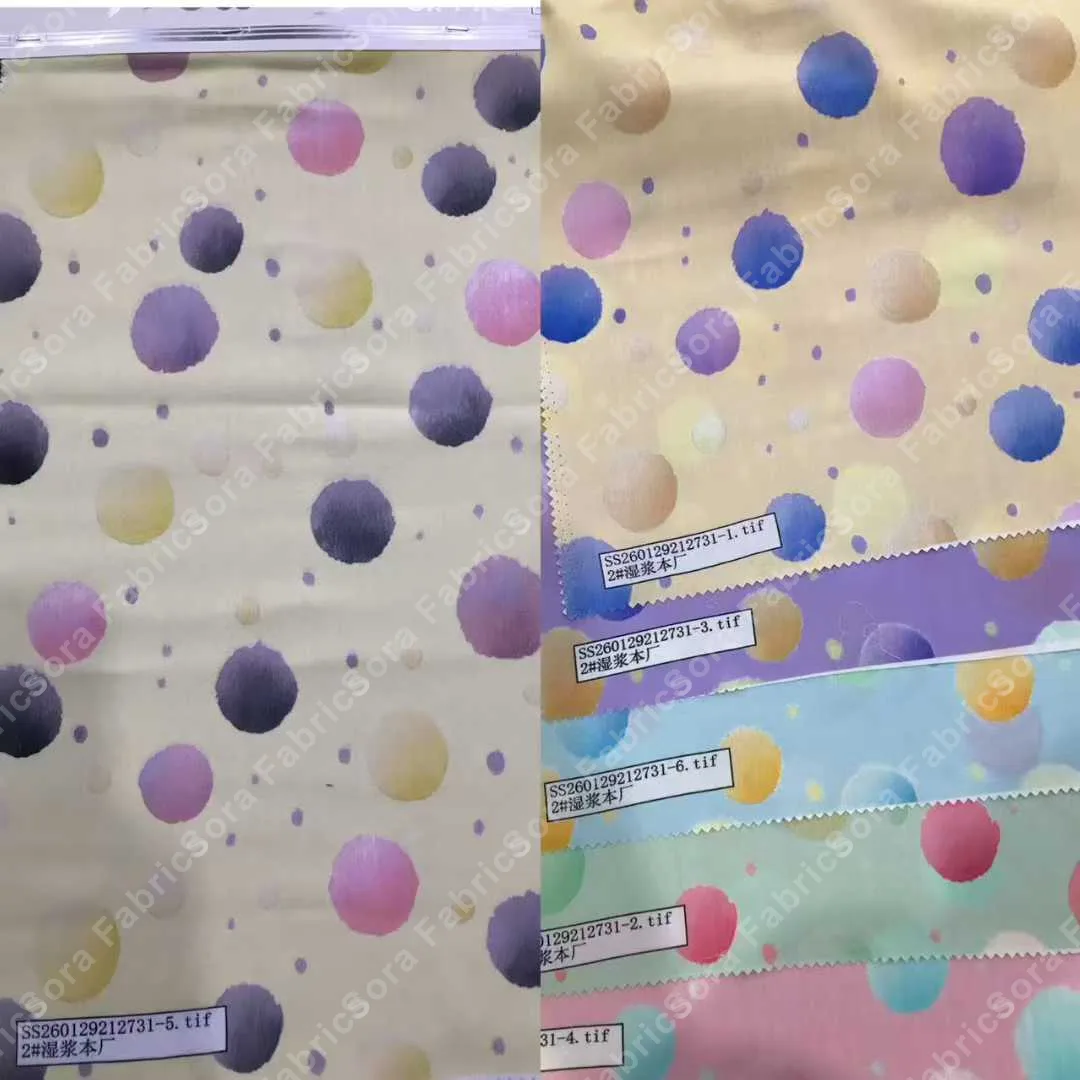 Children's print cotton fabric with playful cartoon motifs