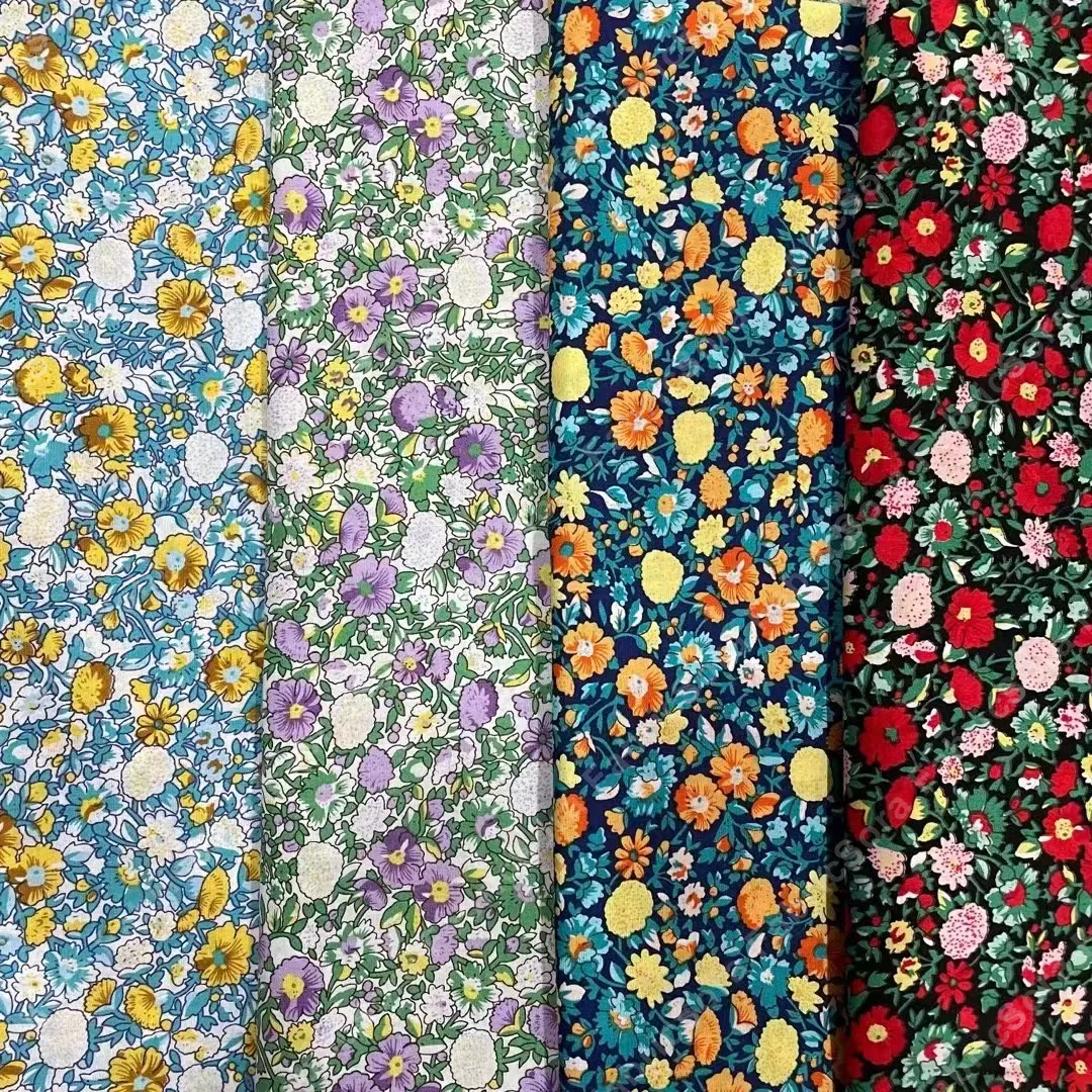 Coton popeline prairie ditsy style Liberty en quatre coloris