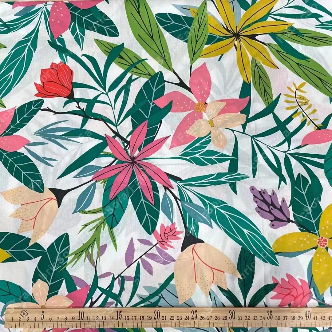 Statement tropical cotton poplin for maxi dresses