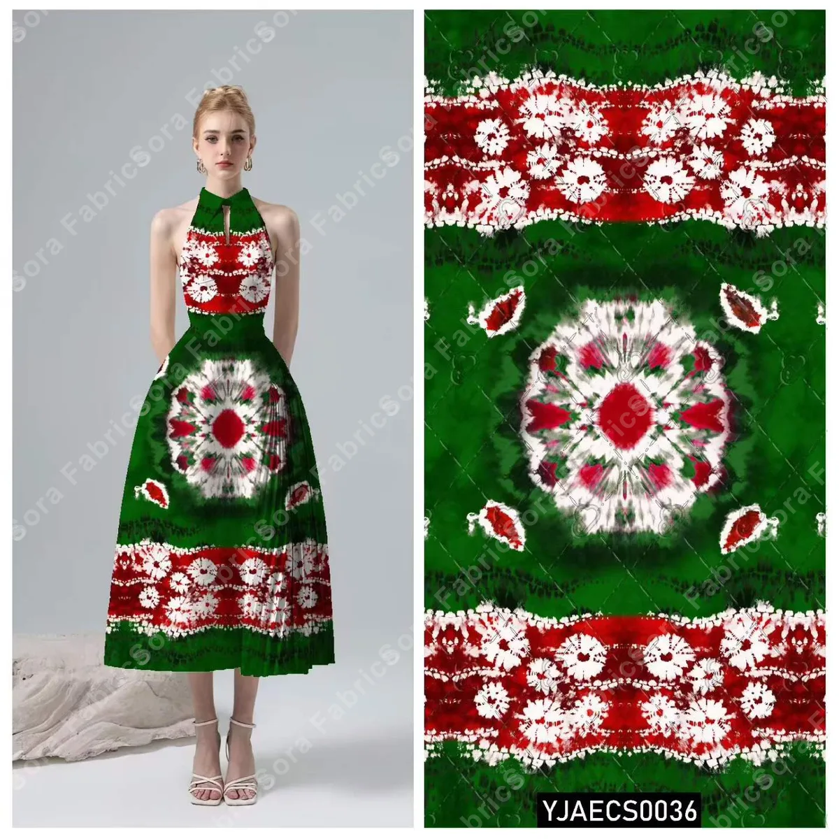 Etnik kaftan baskı yakın çekim, baskı netliği