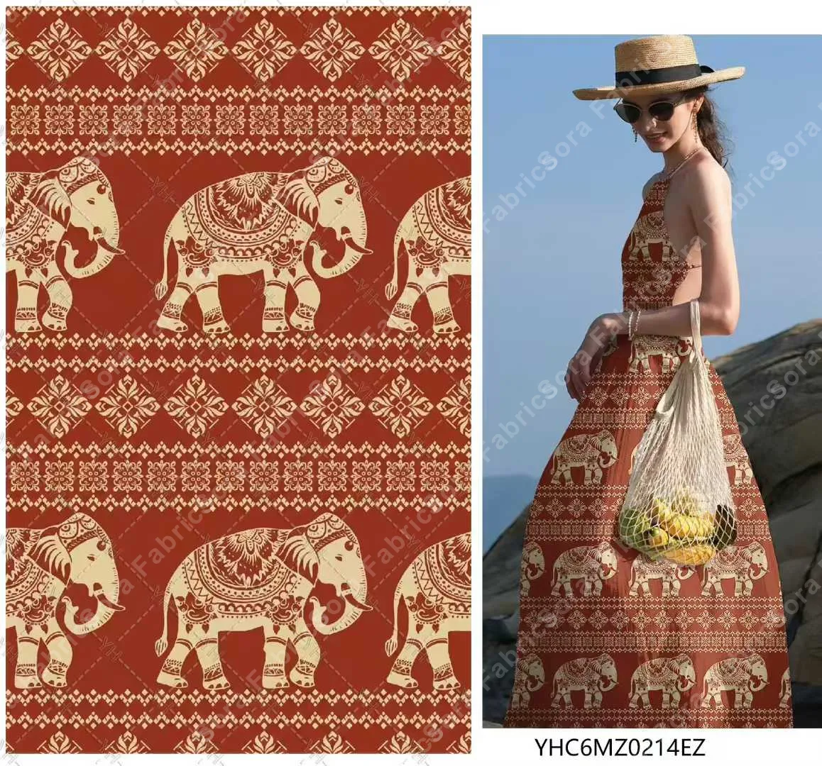 Etnik kaftan baskı desen tekrarı yakın çekim