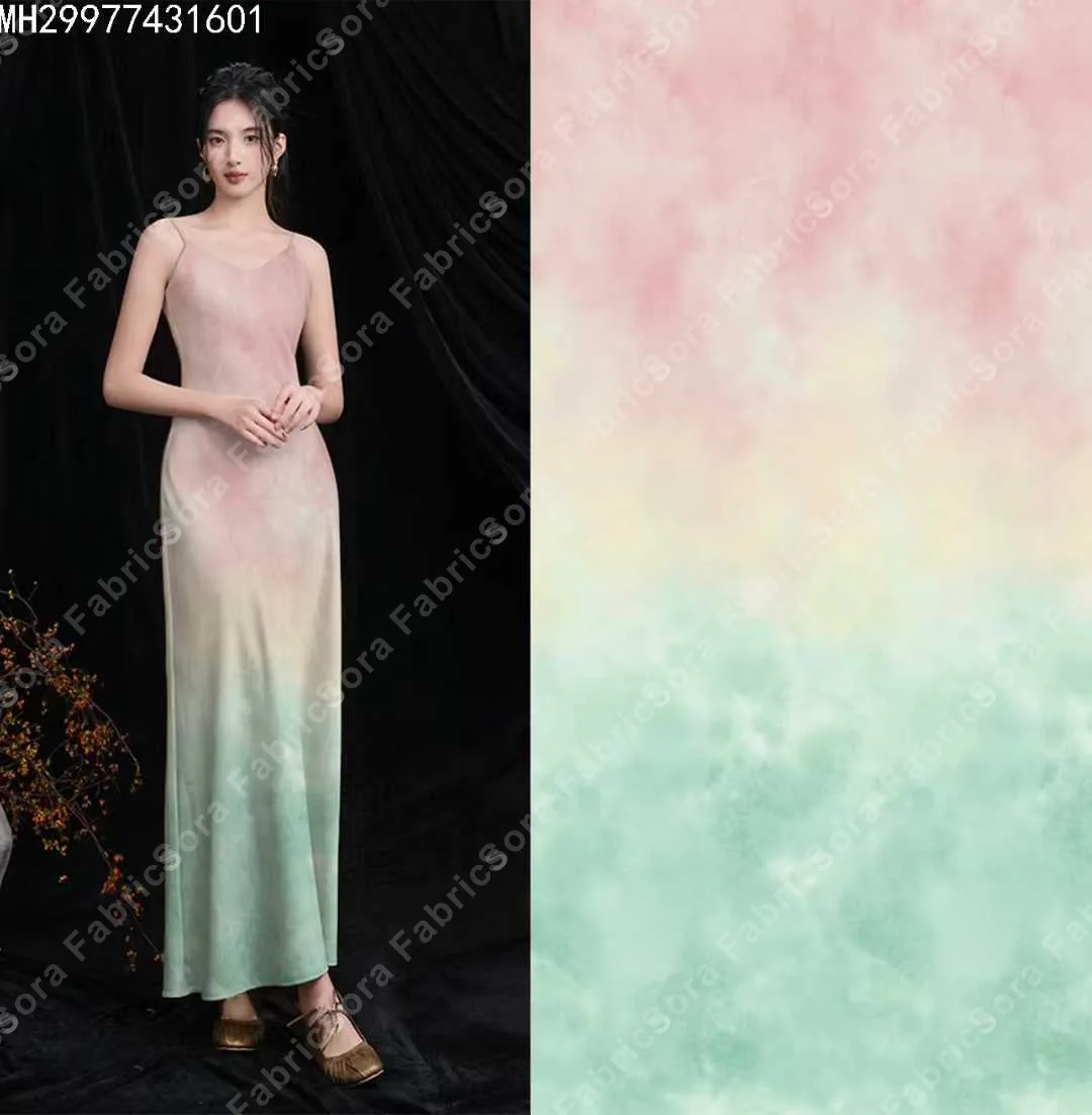 Cesur renk karışımlarında rayon tie-dye kumaş