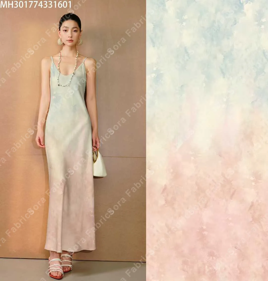 Ombre tie-dye baskı toptan hazır stok rulosu