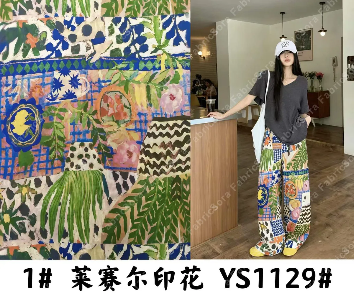 Silky lyocell bloom fabric for feminine blouse