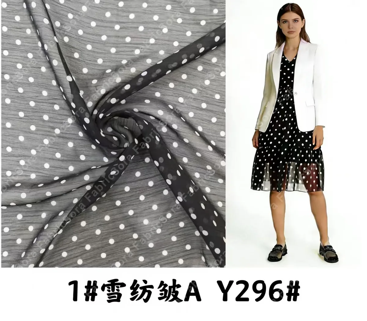 Tecido rayon poás pequeno para blusas e vestidos