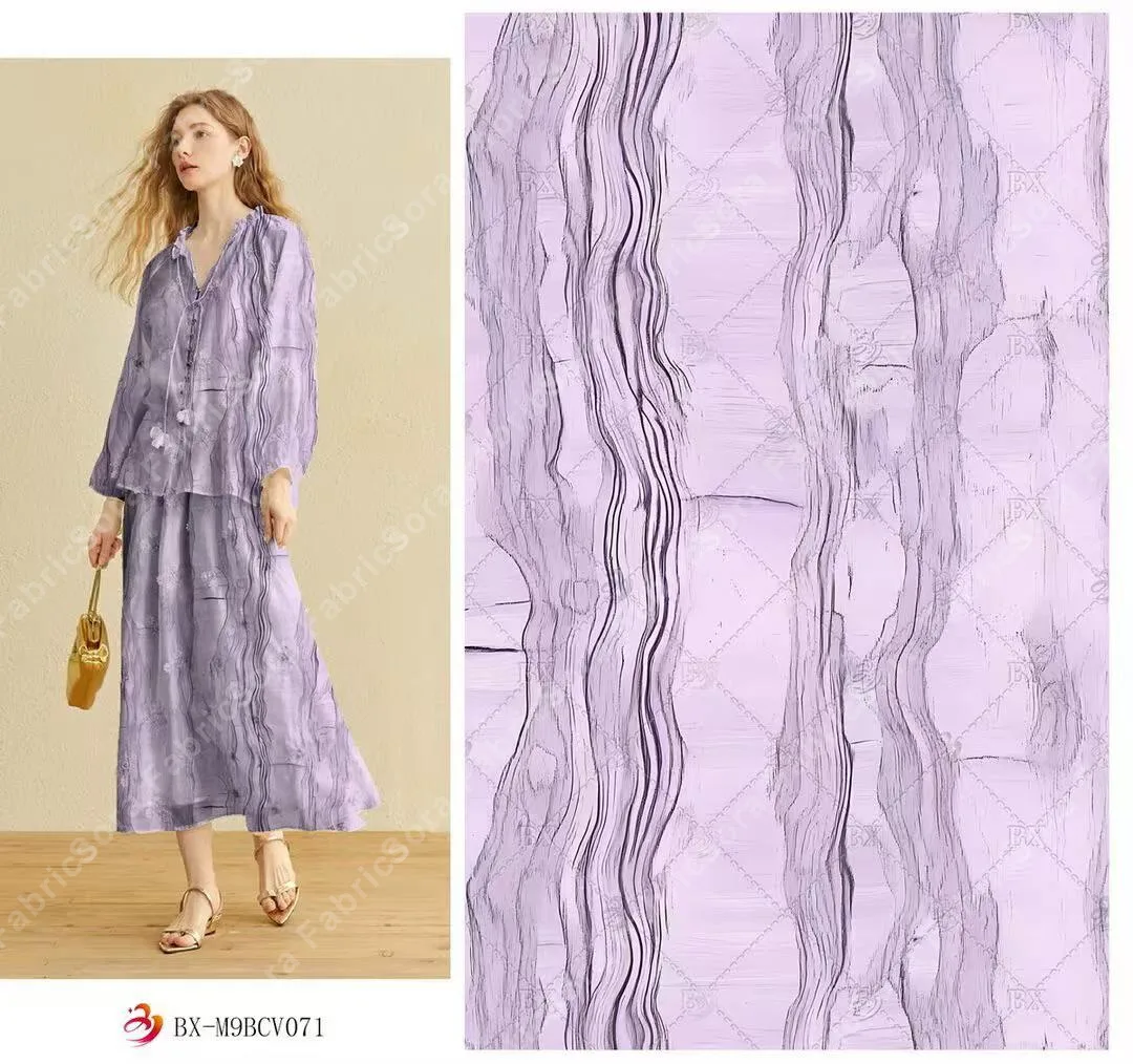 Blush painterly rayon fabric with argyle texture