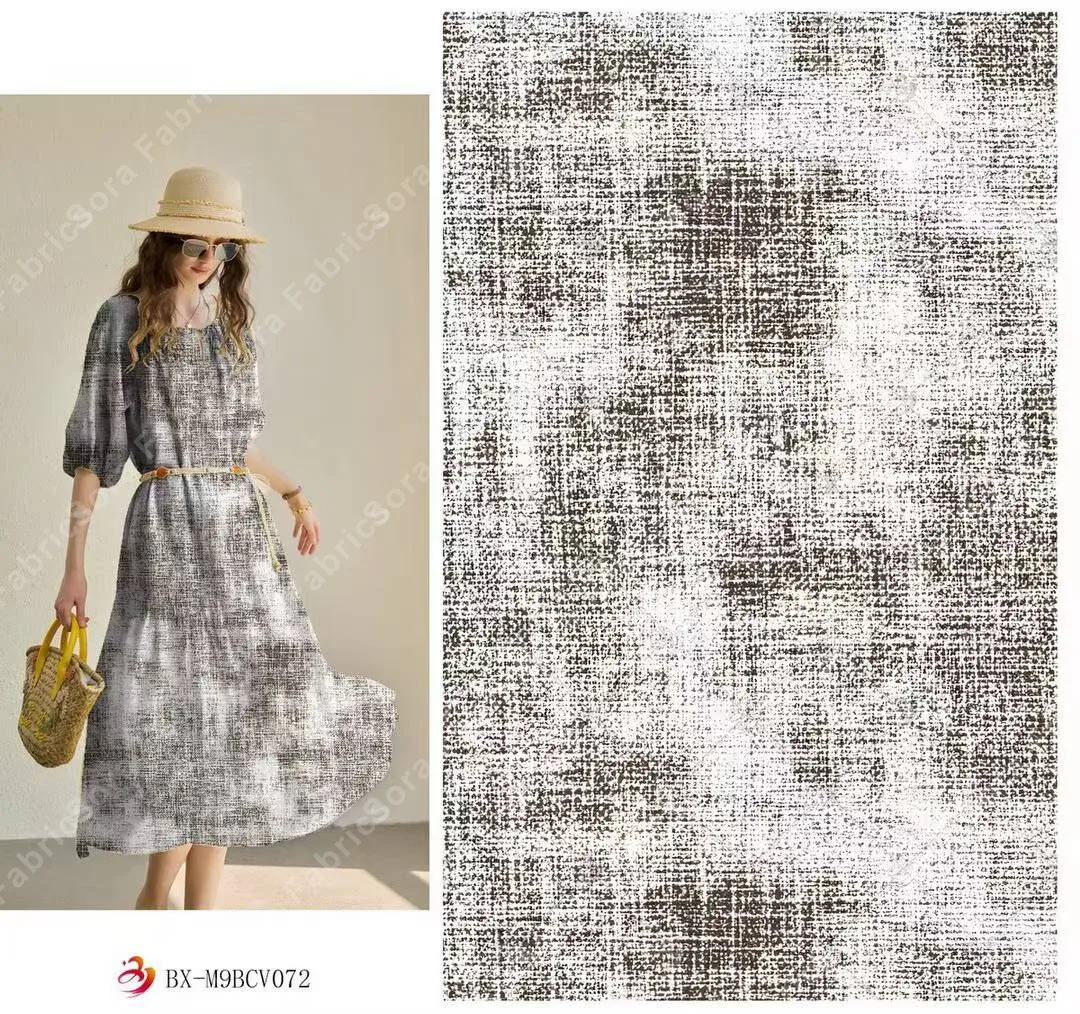 Bulk soft pink painterly rayon fabric