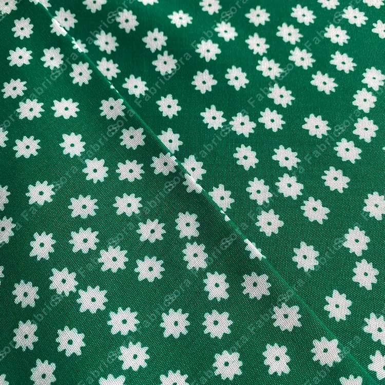 Wholesale mini daisy rayon viscose fabric ready-stock roll