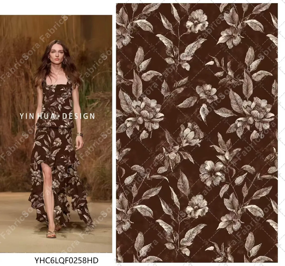 Earthy tonal rayon fabric for wrap dress