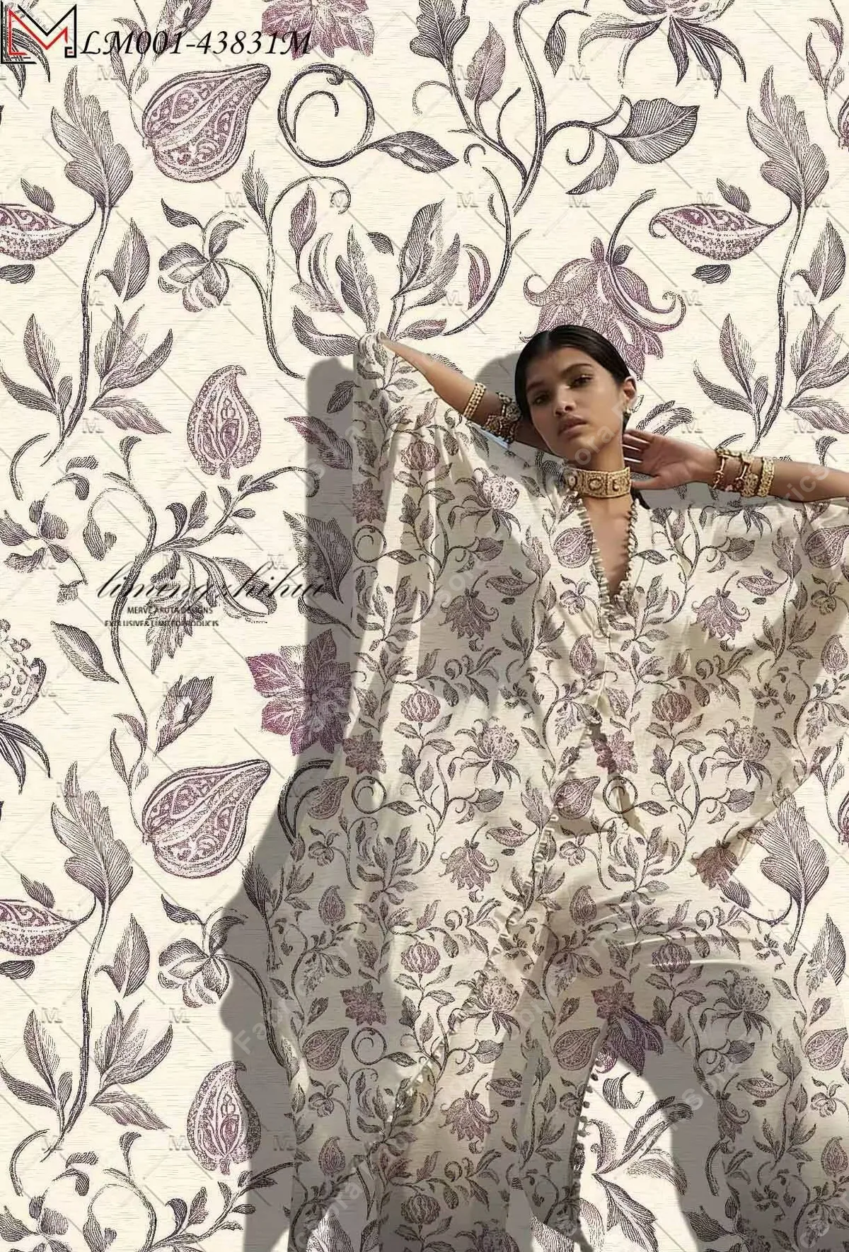 Soft mint rayon with traditional paisley motif