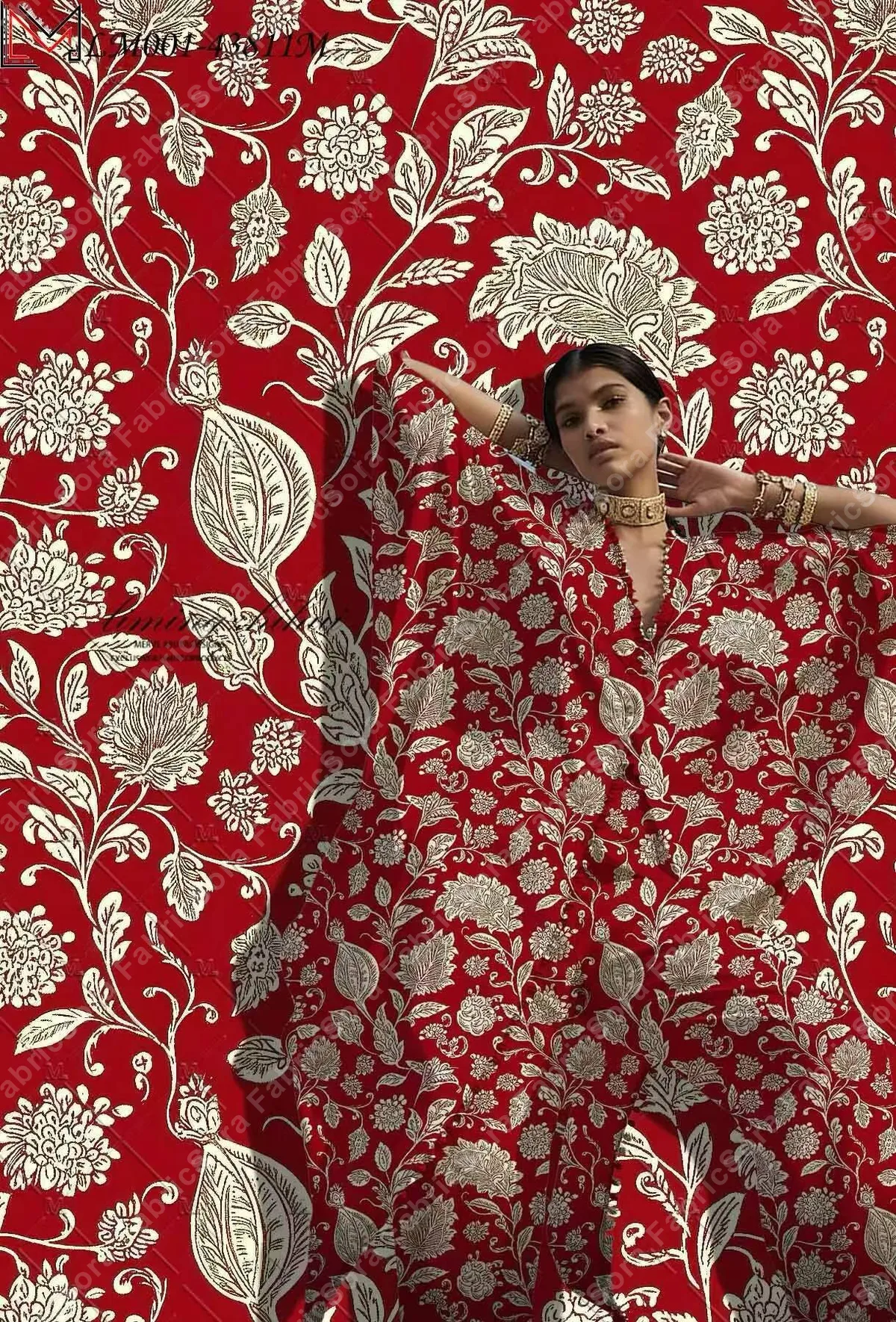 Middle East kaftan rayon fabric in violet