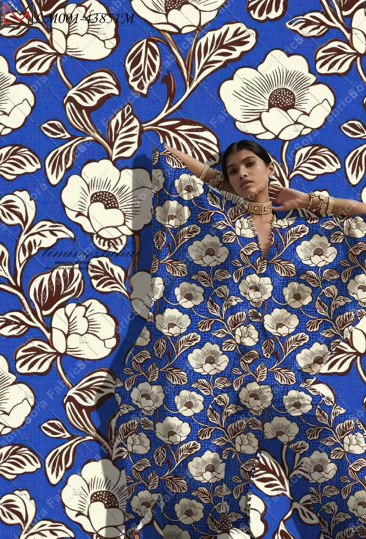 Etnik cüppeler için toplu botanik rayon kumaşı