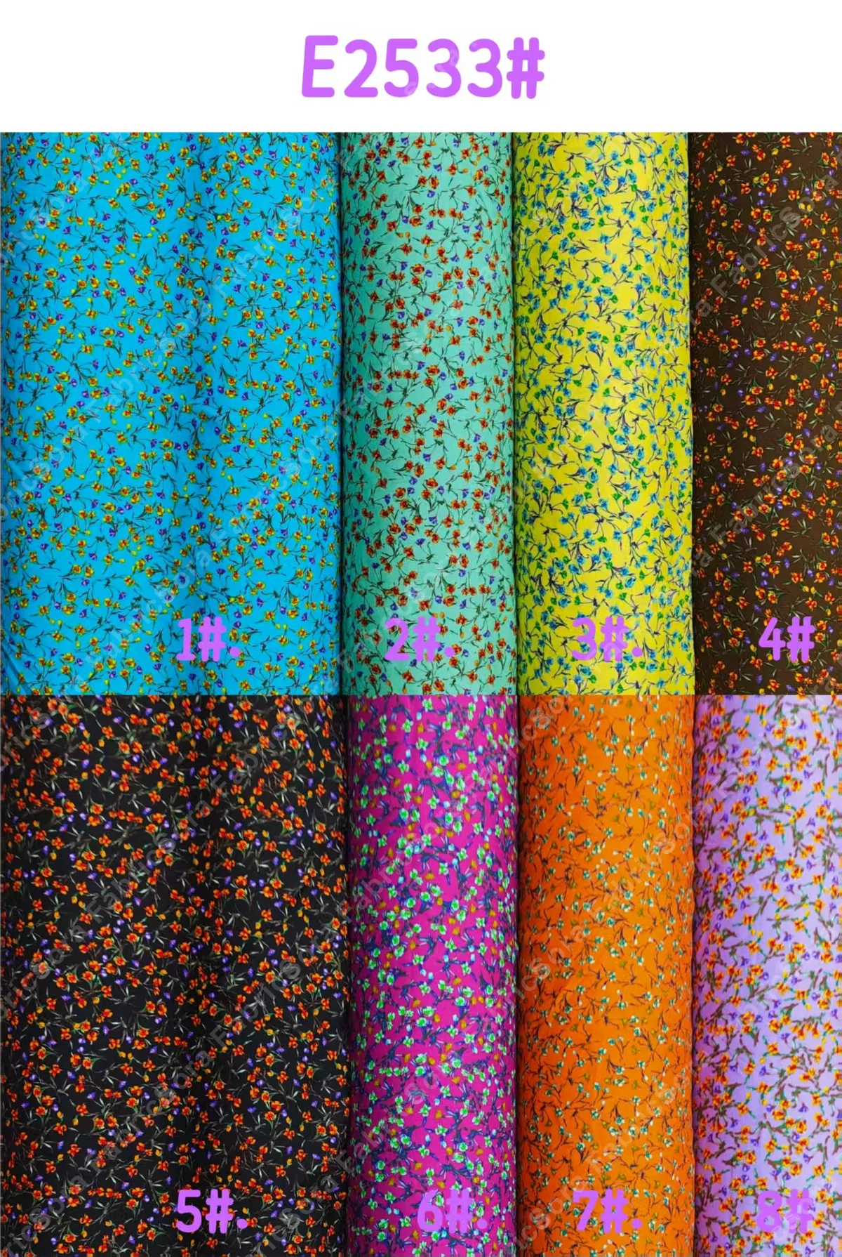 Tela rayon ditsy floral estilo prairie para blusas