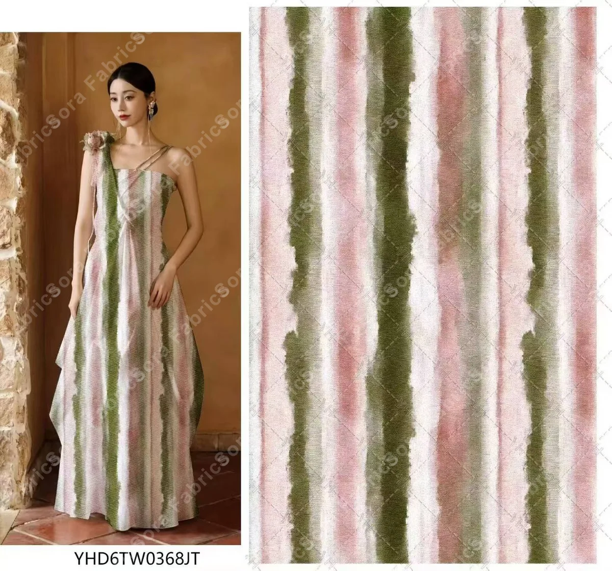 Bulk watercolor rayon fabric for ladies apparel