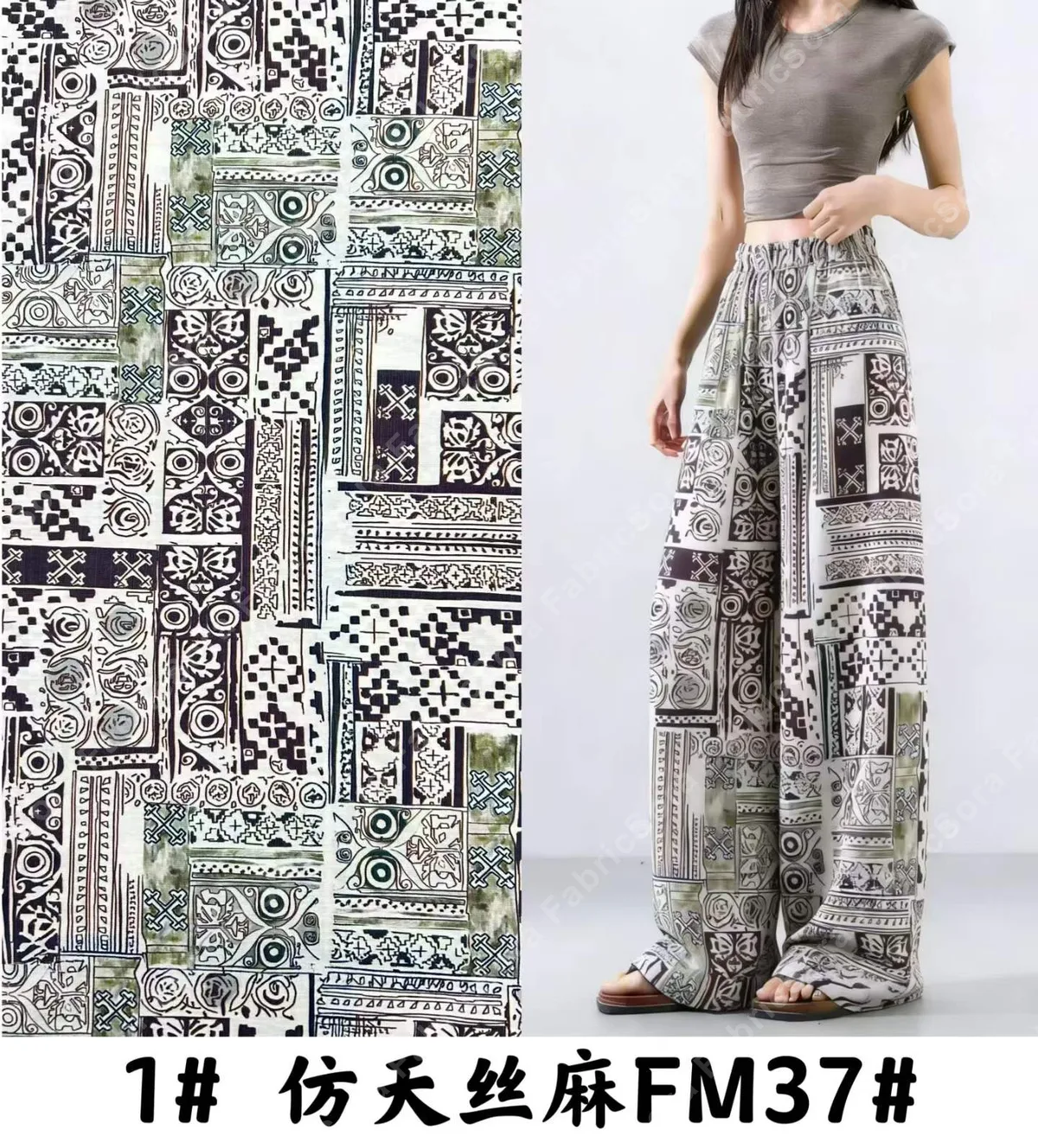 Rollo de tencel-linen boho al por mayor con stock disponible